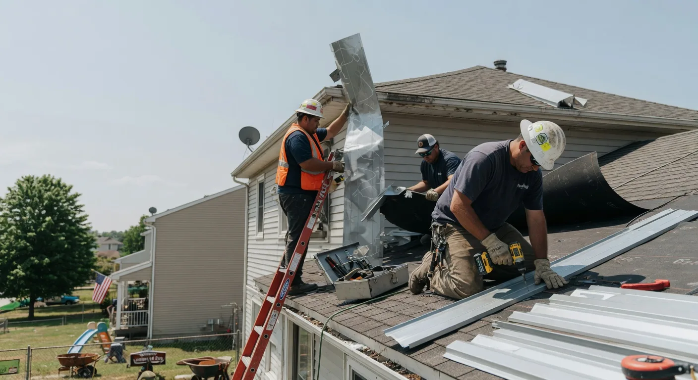 Storm Damage Metal Roof Repair in Kincheloe, MI